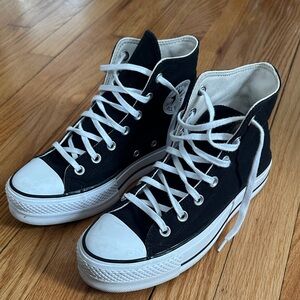 Converse Lift Platform Black and White High Tops